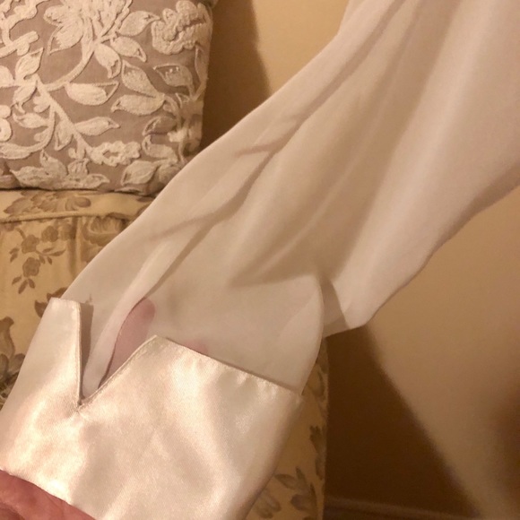 White Top - sheer and silk - Picture 2 of 2